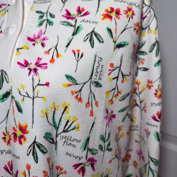 Lands' End Floral Hoodie size large - Picture 7 of 11